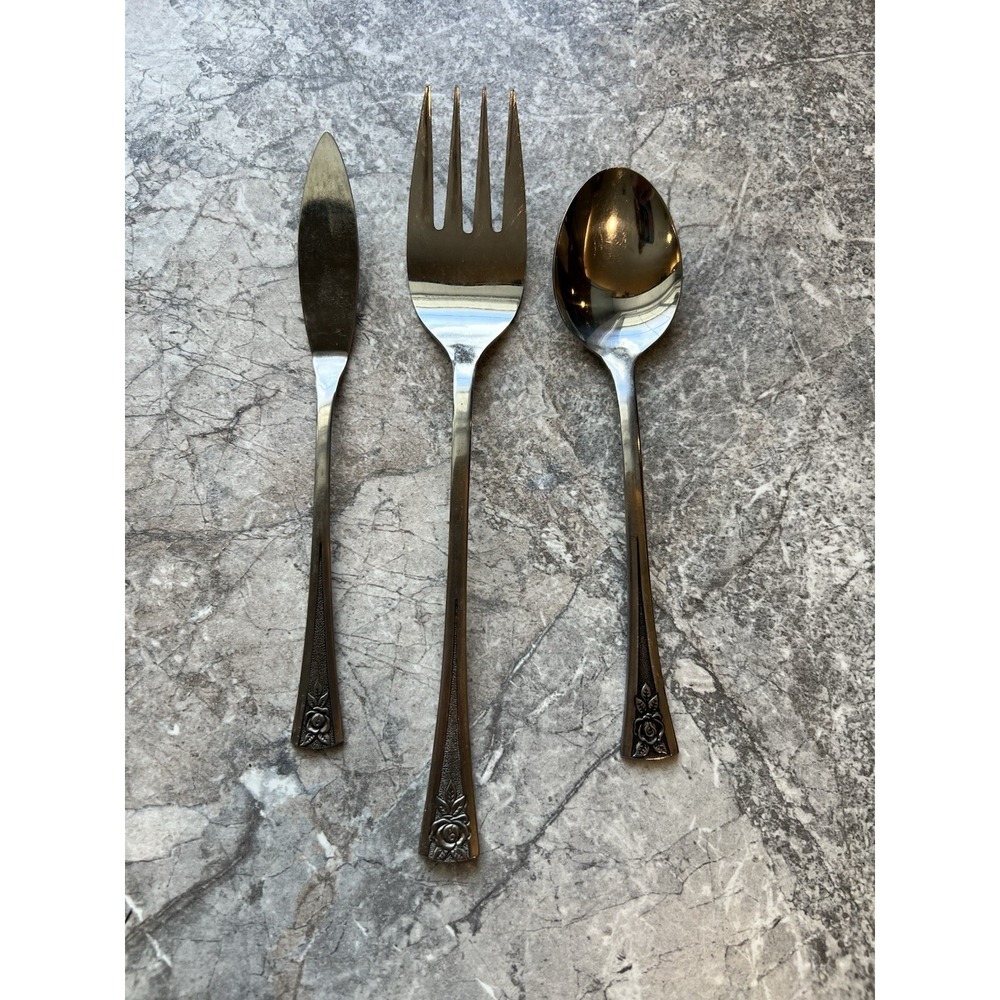 Vintage Oneida Northland Pasadena Accent Rose Flatware Lot Korea Japan Mixed
